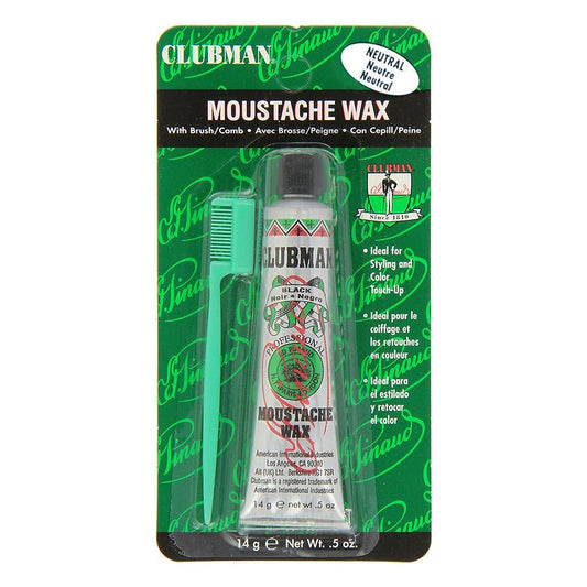 Clubman Moustache Wax 0.5oz - Clear