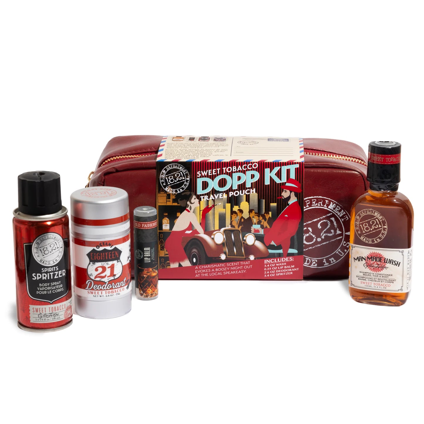 18.21 Travel Dopp Kit Sweet Tobacco 4pk